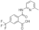 2-[[(6-Methyl-2-pyridinyl)amino]carbonyl]-5-(trifluoromethyl)benzoic acid molecular structure (CAS 1531634-31-7)