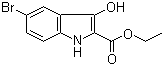 5-Bromo-3-hydroxy-1H-indole-2-carboxylic acid ethyl ester molecular structure (CAS 153501-30-5)