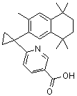 结构式 CAS# 153559-76-3, 6-[1-(5,6,7,8-四氢-3,5,5,8,8-五甲基-2-萘基)环丙基]-3-吡啶羧酸