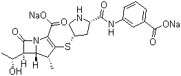 结构式 CAS# 153832-38-3, 厄他培南钠