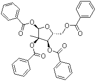 2-C-Methyl-alpha-D-ribofuranose tetrabenzoate molecular structure (CAS 15397-16-7)
