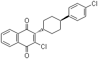 trans-2-Chloro-3-[4-(4-chlorophenyl)cyclohexyl]-1,4-naphthalenedione molecular structure (CAS 153977-22-1)