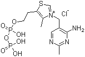 结构式 CAS# 154-87-0, 焦磷酸硫胺素; 二磷酸硫胺; 维生素 B1; 脱羧辅酶