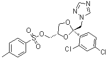 (2R,4R)-2-(2,4-Dichlorophenyl)-2-(1H-1,2,4-triazol-1-ylmethyl)-1,3-Dioxolane-4-methanol 4-(4-methylbenzenesulfonate) molecular structure (CAS 154003-23-3)