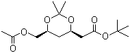 structure of CAS# 154026-95-6, tert-Butyl (4R-cis)-6-[(acetyloxy)methyl]-2,2-dimethyl-1,3-dioxane-4-acetate;(4R-cis)-6-[(Acetyloxy)methyl]-2,2-dimethyl-1,3-dioxane-4-acetic acid 1,1-dimethylethyl ester