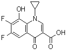 structure of CAS# 154093-72-8, 1-Cyclopropyl-6,7-difluoro-1,4-dihydro-8-hydroxy-4-oxo-3-quinolinecarboxylic acid