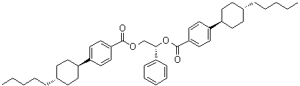 4-(trans-4-Pentylcyclohexyl)benzoic acid (1R)-1-phenyl-1,2-ethanediyl ester molecular structure (CAS 154102-21-3)