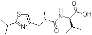 结构式 CAS# 154212-61-0, N-[N-甲基-N-[(2-异丙基-4-噻唑基)甲基]氨基羰基]-L-缬氨酸