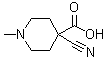 4-Cyano-1-methyl-4-piperidinecarboxylic acid molecular structure (CAS 1542938-62-4)