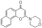 结构式 CAS# 154447-35-5, NU 7026; 2-(4-吗啉基)-4H-萘并[1,2-b]吡喃-4-酮
