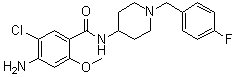 4-Amino-5-chloro-N-[1-[(4-fluorophenyl)methyl]-4-piperidinyl]-2-methoxybenzamide molecular structure (CAS 154540-49-5)