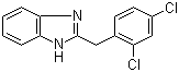 结构式 CAS# 154660-96-5, 2-(2,4-二氯苄基)苯并咪唑; 2-[(2,4-二氯苯基)甲基]-1H-苯并咪唑