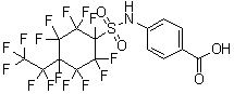 4-[[[1,2,2,3,3,4,5,5,6,6-Decafluoro-4-(1,1,2,2,2-pentafluoroethyl)cyclohexyl]sulfonyl]amino]benzoic acid molecular structure (CAS 1547-17-7)