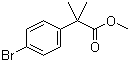 structure of CAS# 154825-97-5, Methyl 2-(4-bromophenyl)-2,2-dimethylacetate;2-(4-Bromophenyl)-2-methylpropionic acid methyl ester