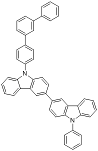 9-([1,1':3',1''-Terphenyl]-4-yl)-9'-phenyl-9H,9'H-3,3'-bicarbazole molecular structure (CAS 1548581-40-3)