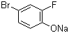 4-Bromo-2-fluorophenol sodium salt molecular structure (CAS 154868-20-9)