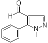structure of CAS# 154927-01-2, 1-Methyl-5-phenyl-1H-pyrazole-4-carboxaldehyde