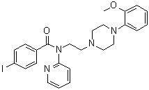 4-碘-N-[2-[4-(2-甲氧基苯基)-1-哌嗪基]乙基]-N-2-吡啶基苯甲酰胺分子结构 (CAS 155204-23-2)