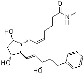 (5Z)-7-[(1R,2R,3R,5S)-3,5-Dihydroxy-2-[(1E,3S)-3-hydroxy-5-phenyl-1-penten-1-yl]cyclopentyl]-N-methyl-5-heptenamide molecular structure (CAS 155206-01-2)