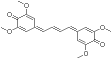 4,4'-(2-丁烯-1,4-二亚基)双[2,6-二甲氧基-2,5-环己二烯-1-酮]分子结构 (CAS 155239-87-5)