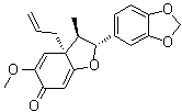 结构式 CAS# 155551-61-4, [2R-(2alpha,3beta,3aalpha)]-2-(1,3-苯并二氧戊环-5-基)-3,3a-二氢-5-甲氧基-3-甲基-3a-(2-丙烯基)-6(2H)-苯并呋喃酮