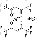 结构式 CAS# 155640-85-0, 双(六氟乙酰丙酮)合铜 (II) 水合物
