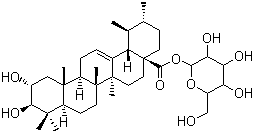 (2alpha,3beta)-2,3-Dihydroxy-urs-12-en-28-oic acid beta-D-glucopyranosyl ester molecular structure (CAS 155653-85-3)