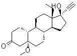 (5alpha,17alpha)-13-乙基-17-羟基-5-甲氧基-18,19-二去甲孕甾-20-炔-3-酮分子结构 (CAS 155683-60-6)