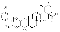 3beta-cis-p-Coumaroyloxy-2alpha-hydroxyurs-12-en-28-oic acid molecular structure (CAS 155800-17-2)