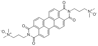 structure of CAS# 1558023-86-1, 2,9-bis[3-(dimethyloxidoamino)propyl]-Anthra[2,1,9-def:6,5,10-d'e'f']diisoquinoline-1,3,8,10(2H,9H)-tetrone;PDINO; 3,3'-(1,3,8,10-tetraoxoanthra[2,1,9-def:6,5,10-d'e'f']diisoquinoline-2,9(1H,3H,8H,10H)-diyl)bis(N,N-dimethylpropan-1-amine oxide)