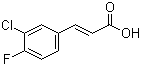 结构式 CAS# 155814-22-5, (E)-3-(3-氯-4-氟苯基)-2-丙烯酸