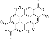 结构式 CAS# 156028-26-1, 1,6,7,12-四氯-3,4,9,10-苝四甲酸二酐