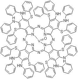 Octakis(anilino)octakis(phenylthio)vanadyl phthalocyanine molecular structure (CAS 156158-64-4)