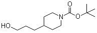结构式 CAS# 156185-63-6, 3-(N-叔丁氧羰基哌啶-4-基)丙醇