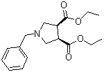 cis-1-(Phenylmethyl)-3,4-pyrrolidinedicarboxylic acid diethyl ester molecular structure (CAS 156469-74-8)