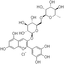 Delphinidin 3-rutinoside chloride molecular structure (CAS 15674-58-5)