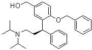 3-[(1R)-3-[Bis(1-methylethyl)amino]-1-phenylpropyl]-4-(phenylmethoxy)benzenemethanol molecular structure (CAS 156755-37-2)
