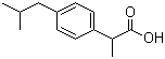 结构式 CAS# 15687-27-1, 布洛芬; 2-甲基-4-(2-甲基丙基)苯乙酸