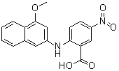 2-[(4-Methoxy-2-naphthalenyl)amino]-5-nitrobenzoic acid molecular structure (CAS 1572936-83-4)