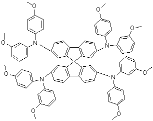N2,N7,N2',N7'-Tetrakis(3-methoxyphenyl)-N2,N7,N2',N7'-tetrakis(4-methoxyphenyl)-9,9'-spirobi[9H-fluorene]-2,2',7,7'-tetramine molecular structure (CAS 1573202-44-4)