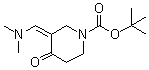 structure of CAS# 157327-41-8, 3-[(Dimethylamino)methylene]-4-oxopiperidine-1-carboxylic acid tert-butyl ester;tert-Butyl 3-[(dimethylamino)methylene]-4-oxopiperidine-1-carboxylate