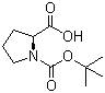 Boc-L-Proline molecular structure (CAS 15761-39-4)