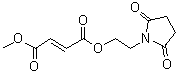 structure of CAS# 1577222-14-0, 2-(2,5-Dioxopyrrolidin-1-yl)ethyl methyl fumarate;(2E)-2-Butenedioic acid 1-[2-(2,5-dioxo-1-pyrrolidinyl)ethyl] 4-methyl ester