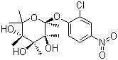 structure of CAS# 157843-41-9, 2-Chloro-4-nitrophenyl-alpha-L-fucopyranoside;(2S,3S,4R,5S,6S)-2-(2-chloro-4-nitrophenoxy)-6-methyloxane-3,4,5-triol