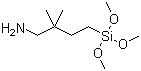 structure of CAS# 157923-74-5, (4-Amino-3,3-dimethylbutyl)trimethoxysilane;4-(Trimethoxysilyl)-2,2-dimethylbutanamine; A 1637; Silquest A 1637; Silquest Y 11637