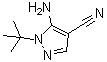 structure of CAS# 158001-28-6, 5-Amino-1-tert-butyl-1H-pyrazole-4-carbonitrile