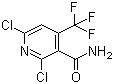 2,6-Dichloro-4-(trifluoromethyl)nicotinamide molecular structure (CAS 158063-67-3)
