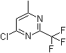 4-氯-6-甲基-2-三氟甲基嘧啶分子结构 (CAS 1582-25-8)