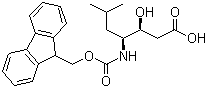 (3S,4S)-4-[[(9H-Fluoren-9-ylmethoxy)carbonyl]amino]-3-hydroxy-6-methylheptanoic acid molecular structure (CAS 158257-40-0)