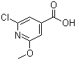 2-氯-6-甲氧基异烟酸分子结构 (CAS 15855-06-8)